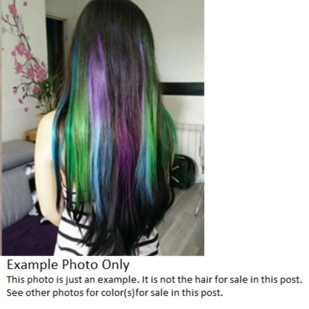 Light Blue 4 Hair Extensions - Picture 6 of 8